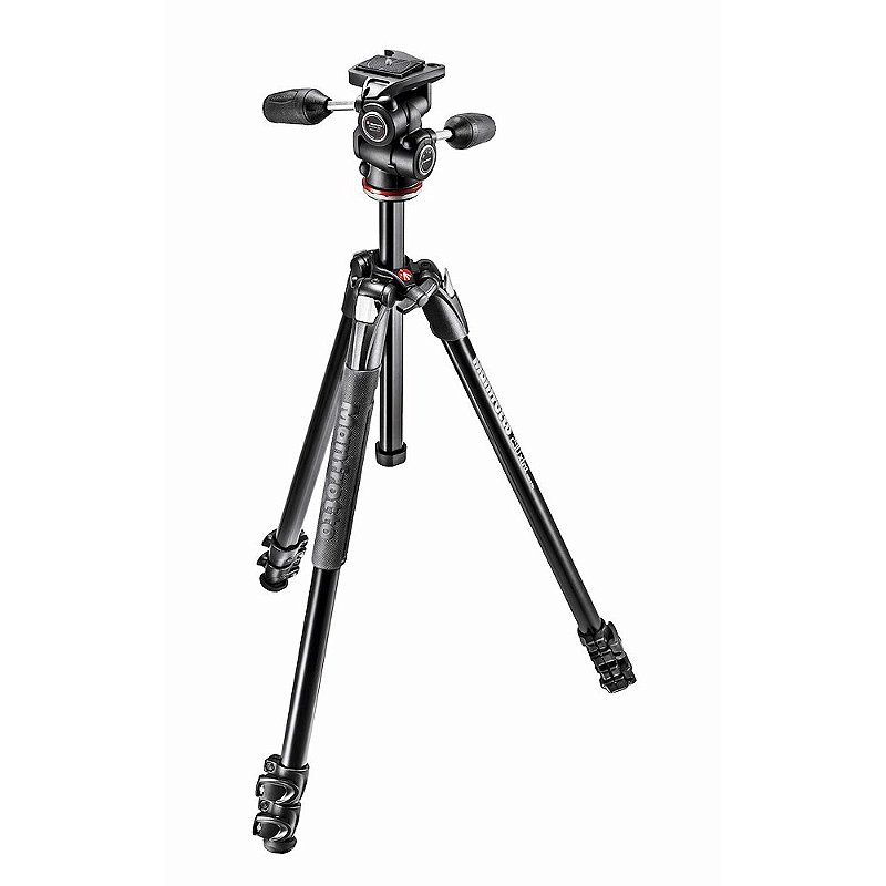 Tripé Manfrotto 290 Xtra Aluminium 3-Section Tripod with Head - MK290XTA3-3W