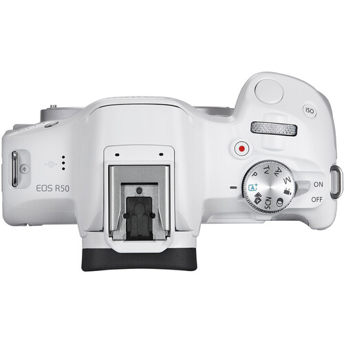 Câmera Canon EOS R50 Mirrorless Branca Kit com Lente Canon RF-S 18-45mm f/4.5-6.3 IS STM