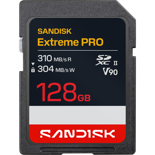 Cartão de Memória SanDisk 128GB Extreme PRO UHS-II SDXC 310 MB/s V90