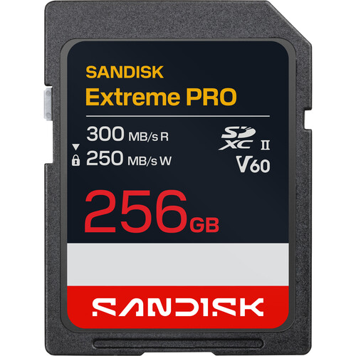 Cartão de Memória SanDisk 256GB Extreme PRO UHS-II SDXC 300 MB/s V60