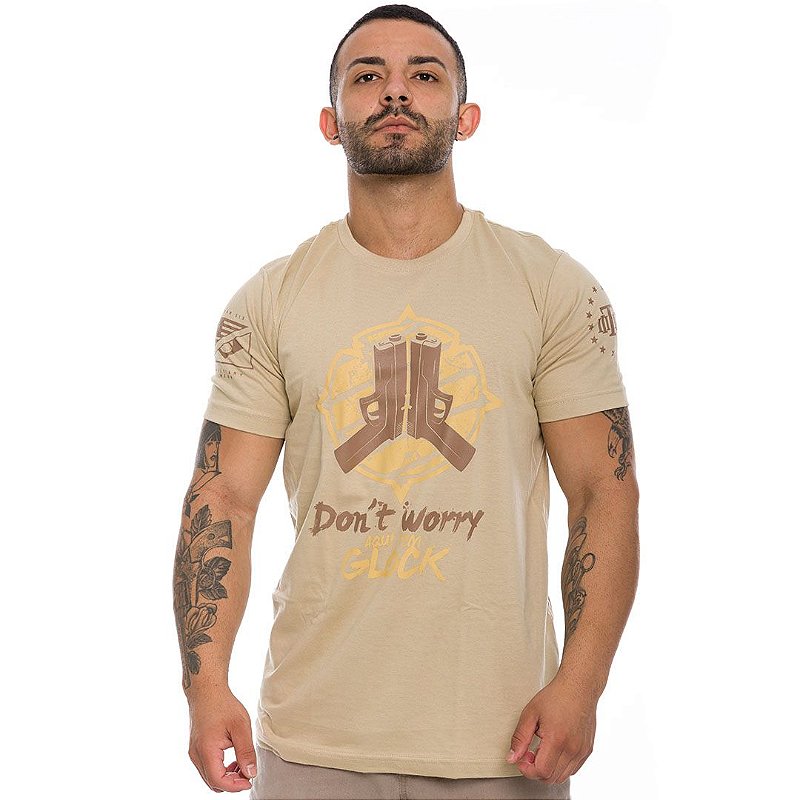 Camiseta Masculina Don't Worry Aqui tem Glock Team Six Brasil