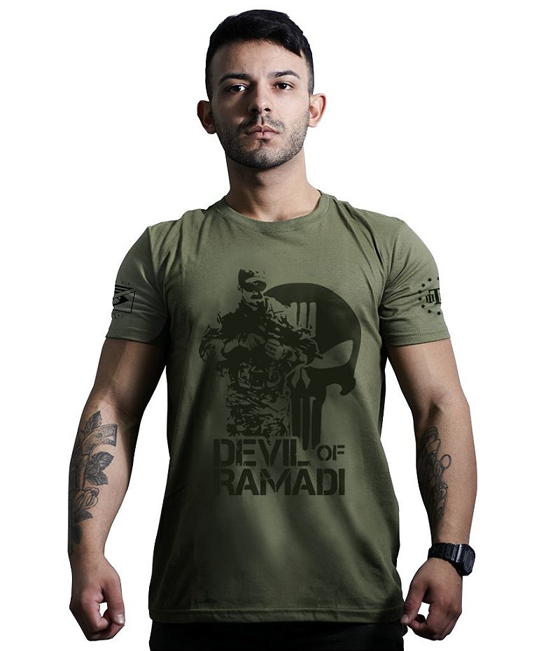 Camiseta Masculina Devil Of Ramadi Tribute Chris Kyle Team Six Brasil