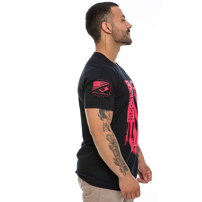 Camiseta Masculina Blood Is The Ink Of Freedom Team Six Brasil
