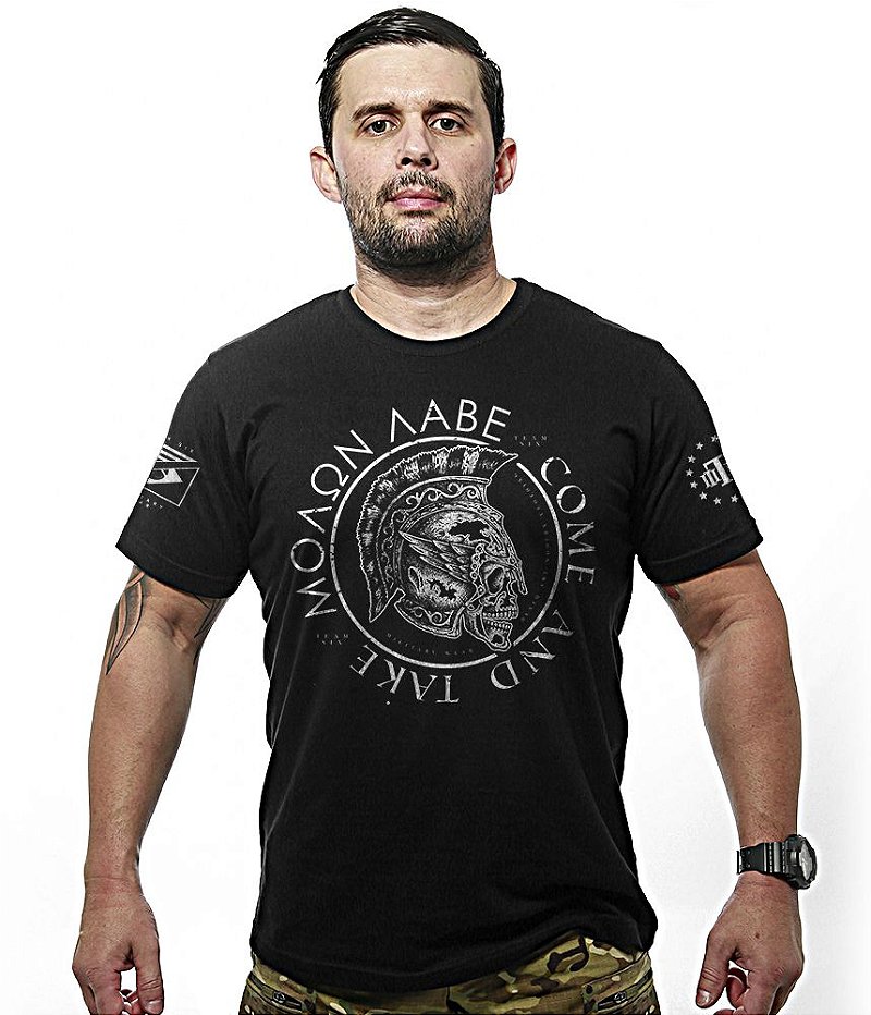 Camiseta Masculina Molon Labe Come and Take Team Six Brasil