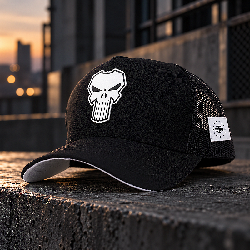 Boné Trucker Team Six Punisher Justiceiro