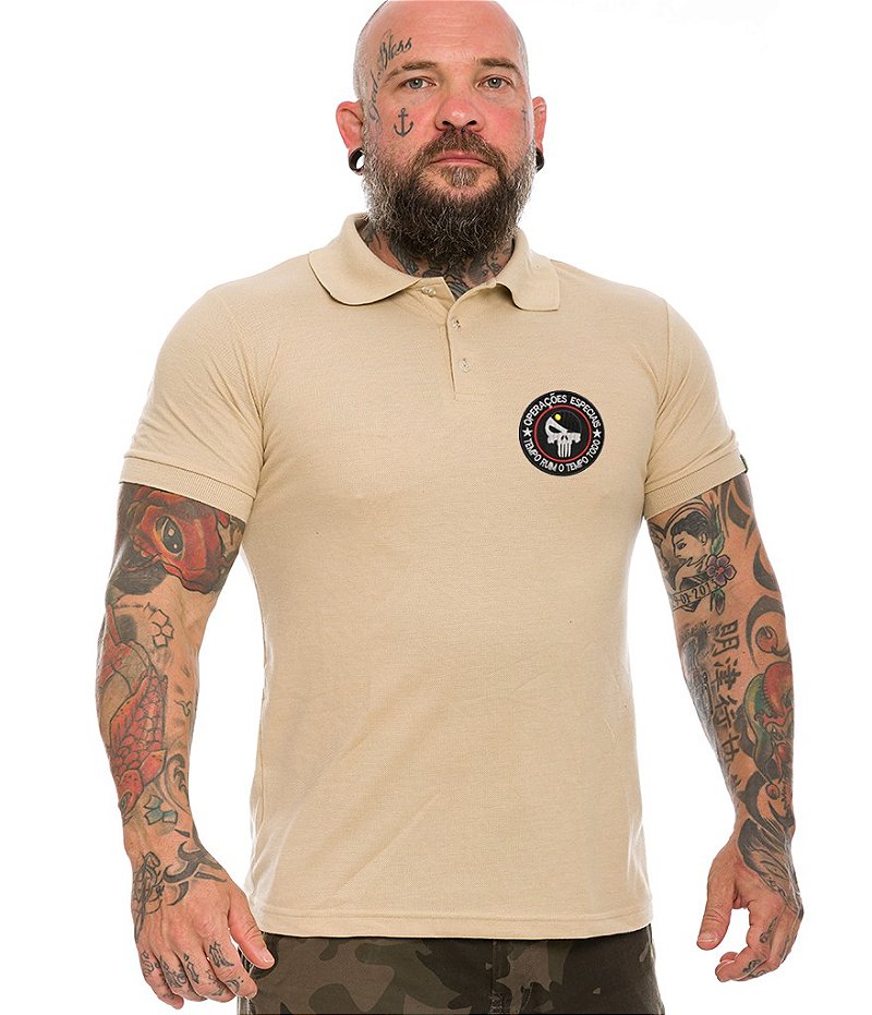 Camiseta Gola Polo Masculina Operações Especiais Team Six Brasil