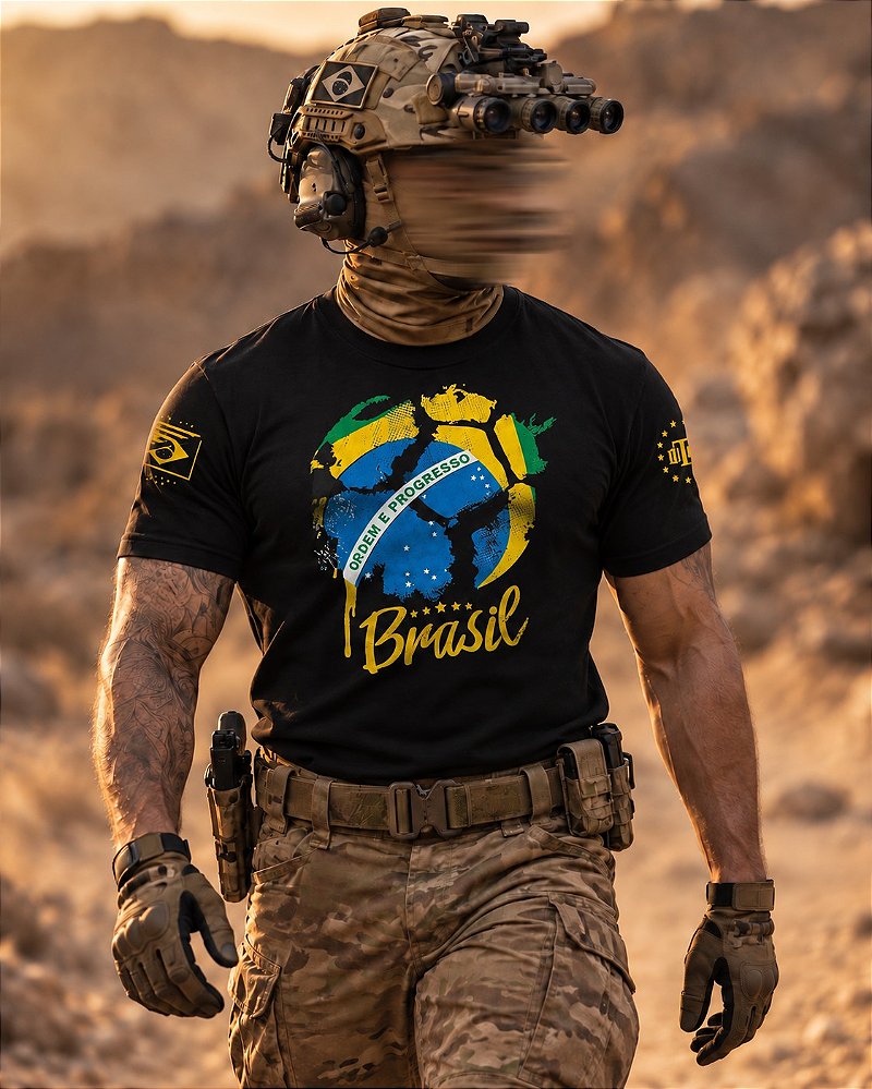 Camiseta Masculina Brasil Copa do Mundo Team Six Brasil