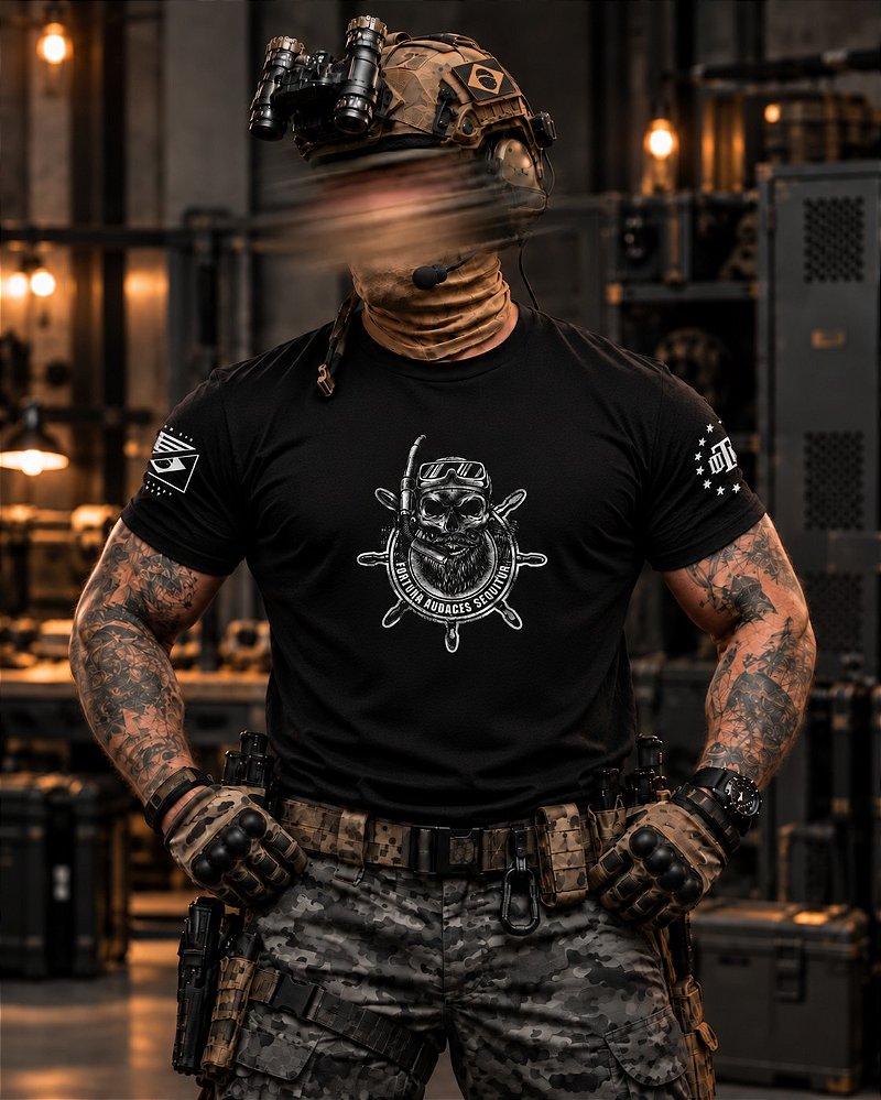 Camiseta Masculina FORTUNA AUDACES SEQUITUR Secret Box Team Six Brasil
