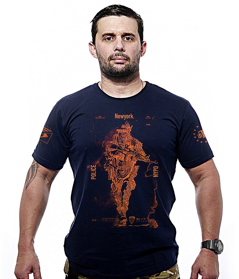 Camiseta Masculina NEW POLICE NYPD Navy Blue Team Six Brasil