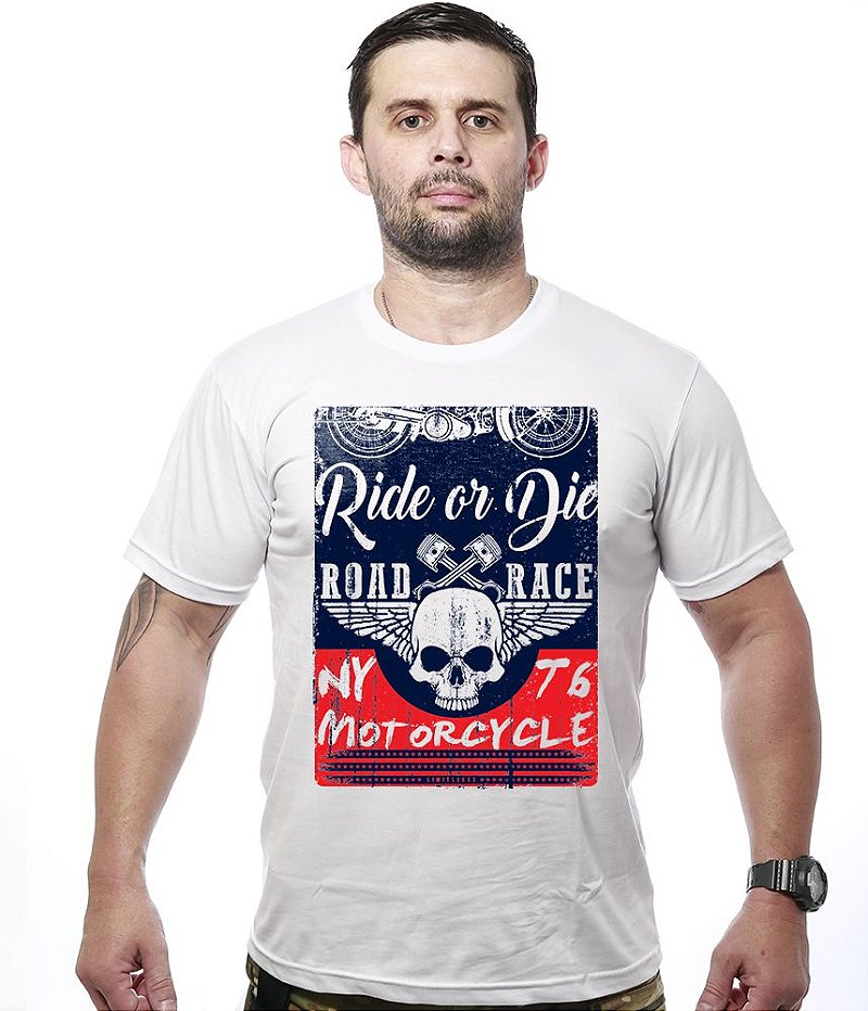Camiseta Masculina Motorcycle T6 Road Race Tático Militar TeamSix Brasil