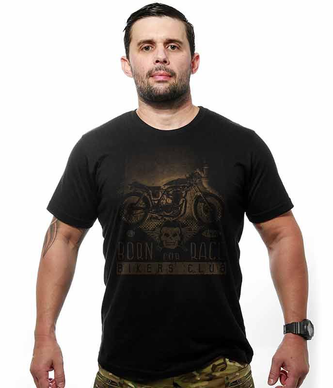 Camiseta Masculina Motorcycle T6 Old School Born to Race Tático Militar TeamSix Brasil