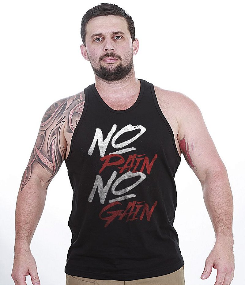 Camiseta Regata Academia No Pain No Gain Masculina Team Six Brasil