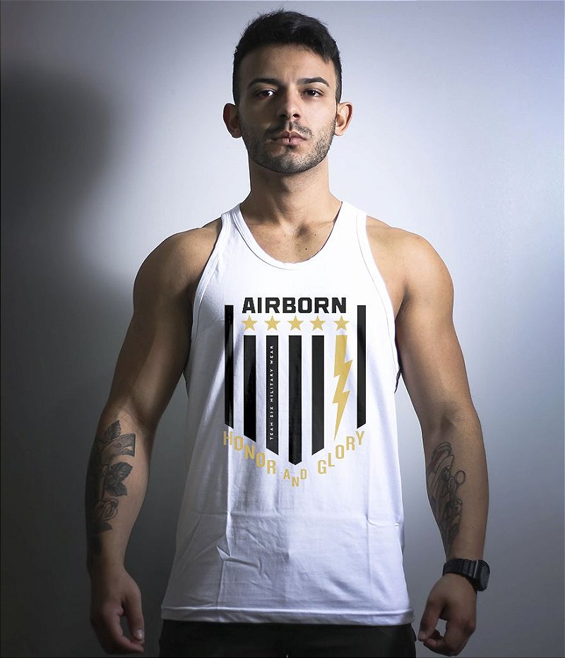 Camiseta Regata Airborn Honor and Glory Masculina Team Six Brasil