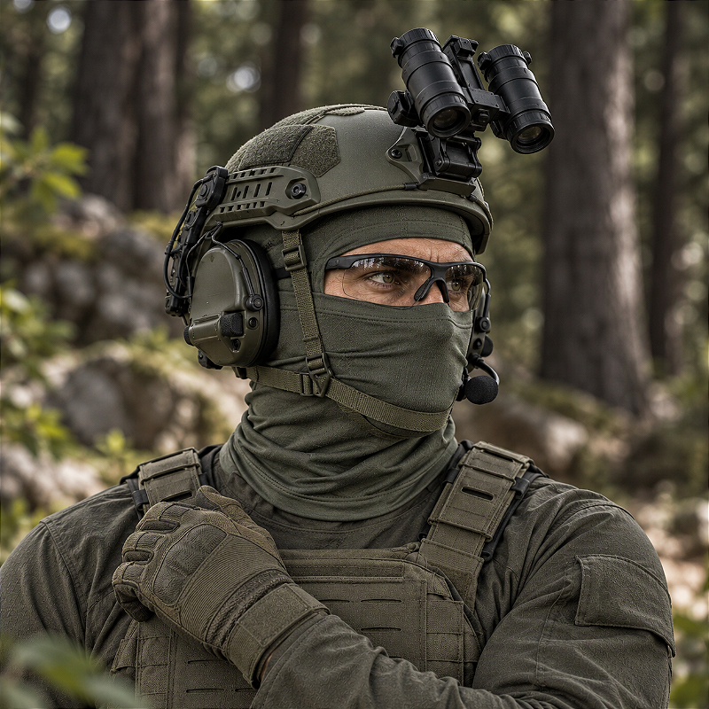Balaclava Tática Parabellum Verde Oliva Operações especiais Team Six Brasil