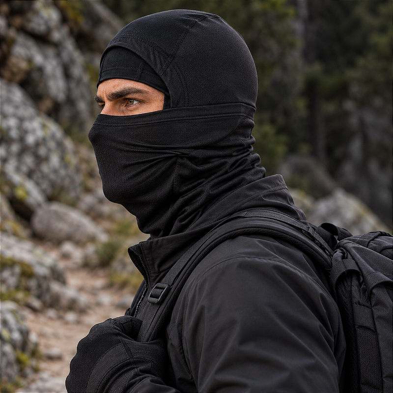 Balaclava Tática Parabellum Preta Operações especiais Team Six Brasil