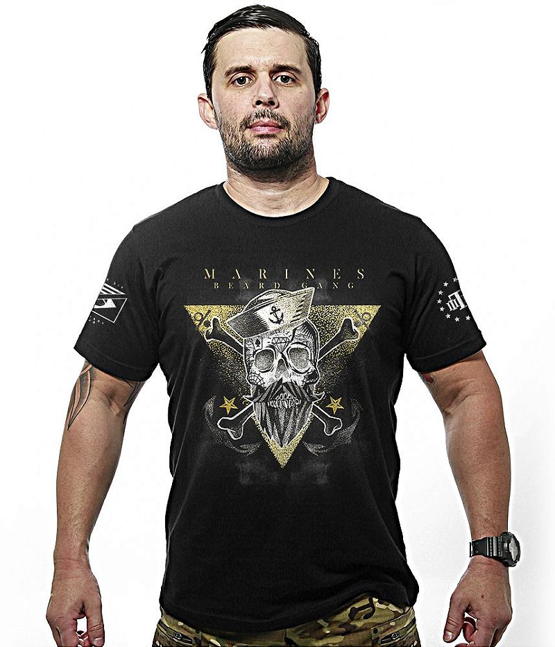 Camiseta Masculina Marines Beard Gang Team Six Brasil