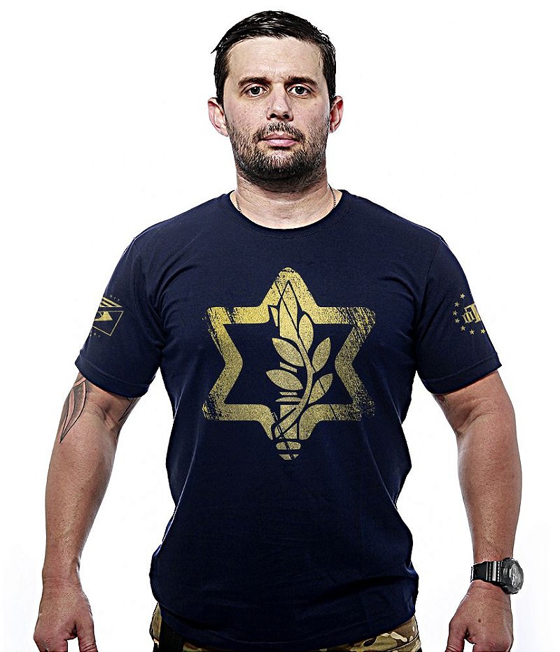 Camiseta Masculina Israel Defense Gold Line Team Six Brasil