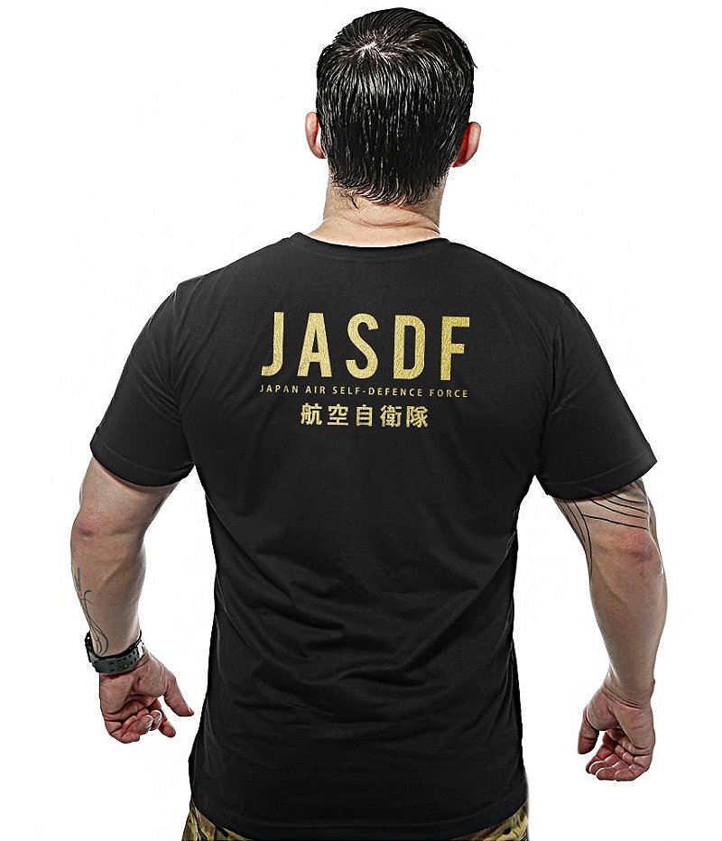 Camiseta Masculina JASDF Japan Air Self-Defence Force Gold Line Team Six Brasil