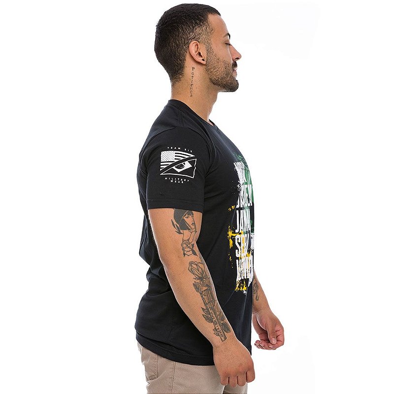 Camiseta Masculina Nossa Bandeira Team Six Brasil