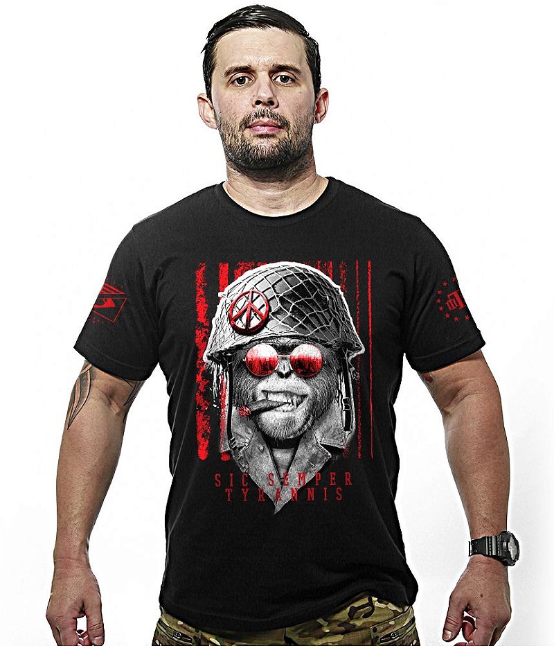 Kit 3 Camisetas Masculinas Pretas Beard Gang Team Six Brasil