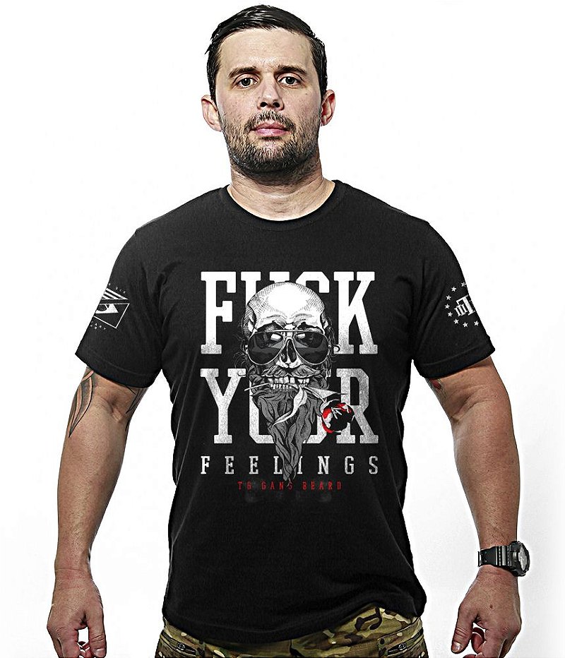 Kit 3 Camisetas Masculinas Pretas Beard Gang Team Six Brasil