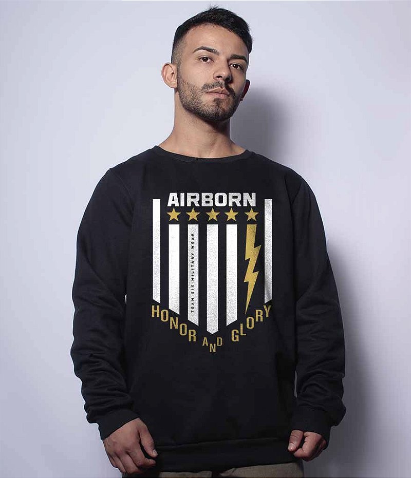 Casaco Básico de Moletom Airborn Team Six Brasil