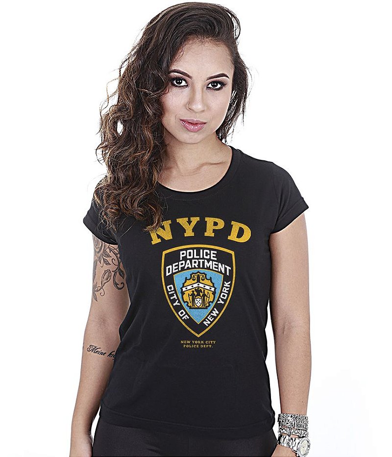 Camiseta Baby Look Feminina NYPD Team Six Brasil