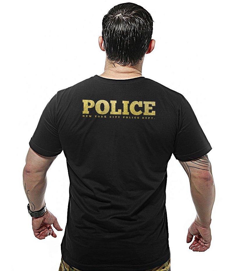 Kit 4 Camisetas Masculinas Pretas The Police Team Six