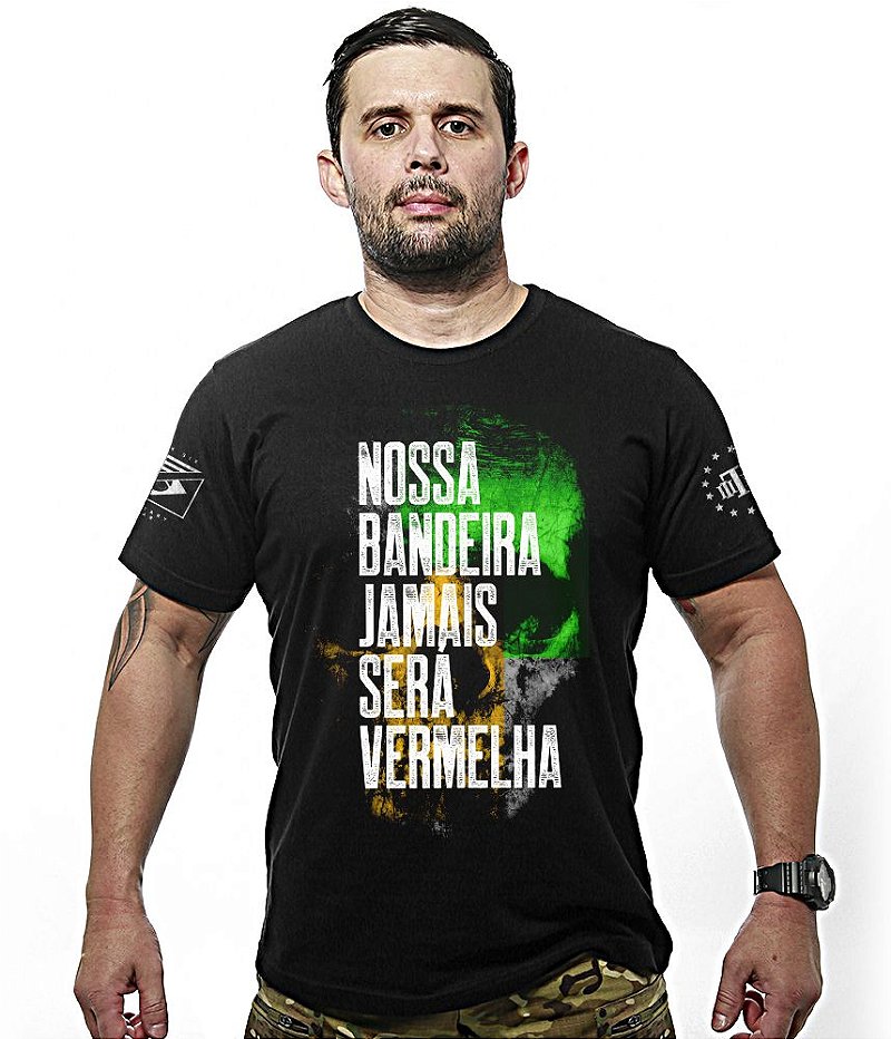 Kit 3 Camisetas Militares Masculinas Pretas Brasil Acima de Tudo Team Six Brasil