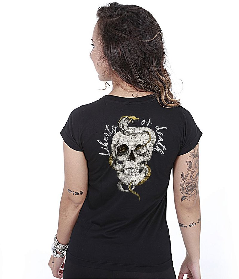 Camiseta Baby Look Feminina Squad T6 Magnata Don't Tread On Me Team Six Brasil
