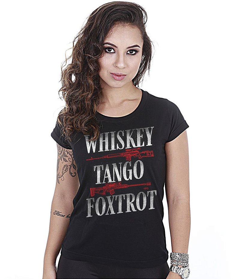 Camiseta Baby Look Feminina Squad T6 Instrutor Fritz Whiskey Tango Foxtrot Team Six Brasil