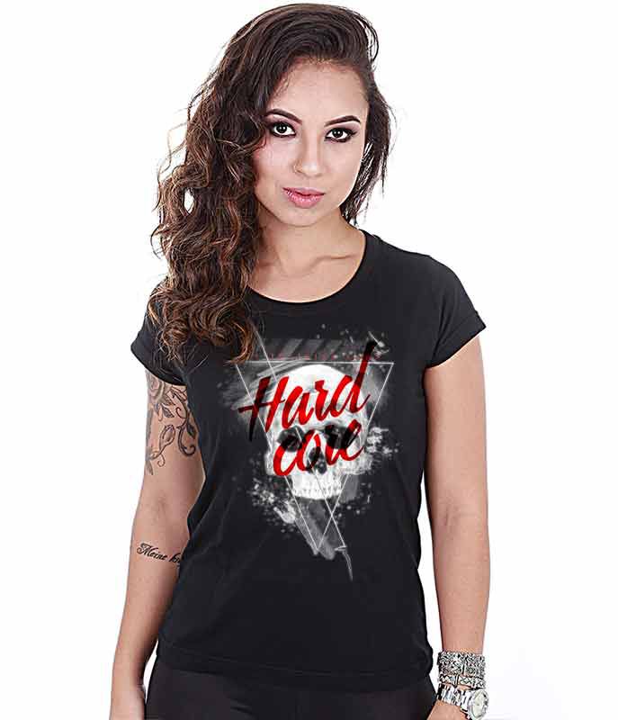Camiseta Academia Baby Look Feminina Hardcore Training Corp Team Six Brasil