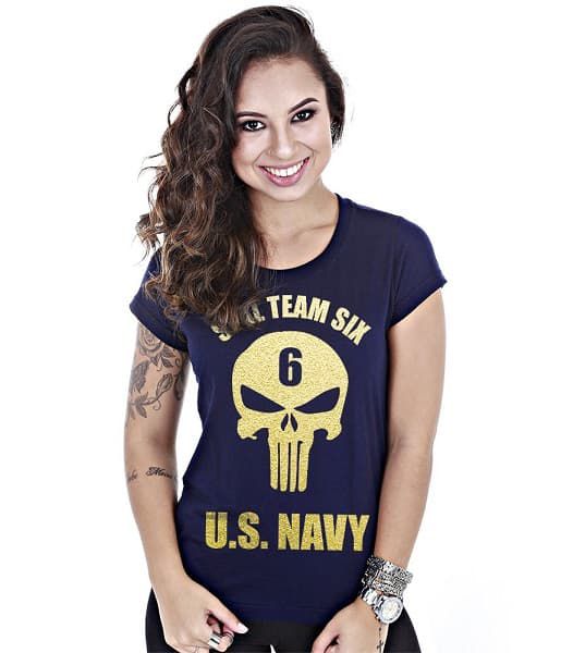 Kit Soldier 4 Camisetas Militares Femininas Team Six Brasil