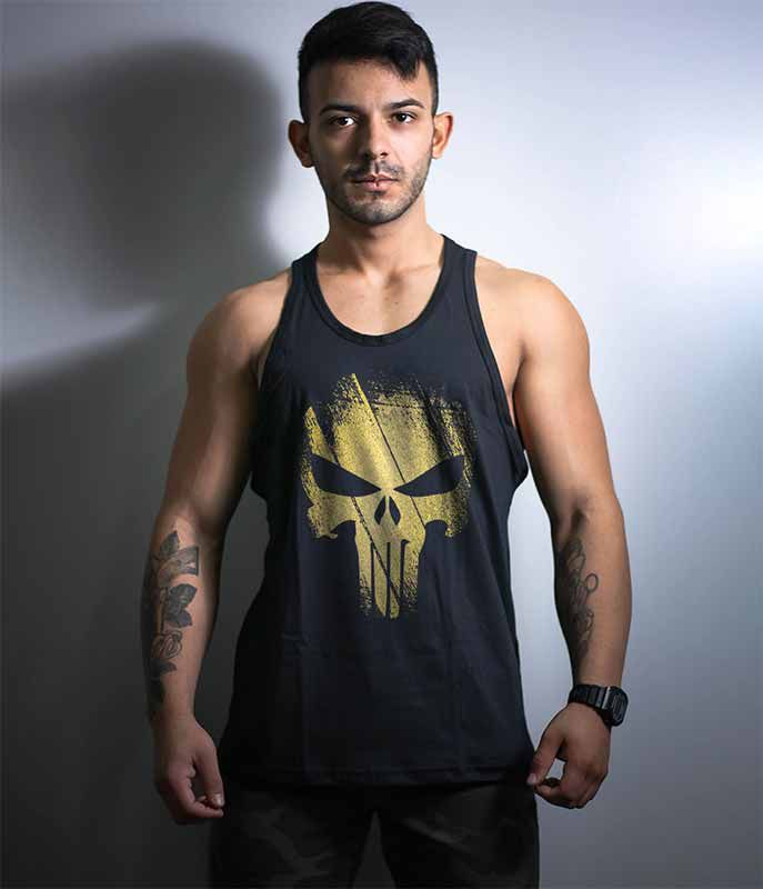 Camiseta Regata The Punisher Gold Line Masculina Team Six Brasil