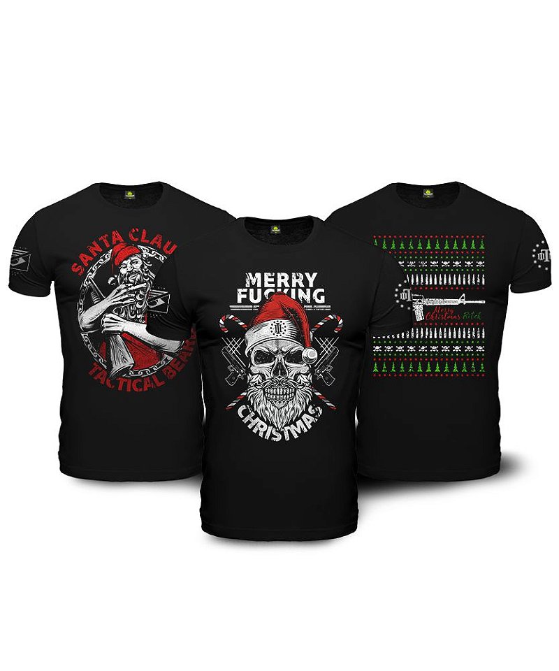 Combo Natal Encantado 03 Camisetas Militares Team Six Brasil