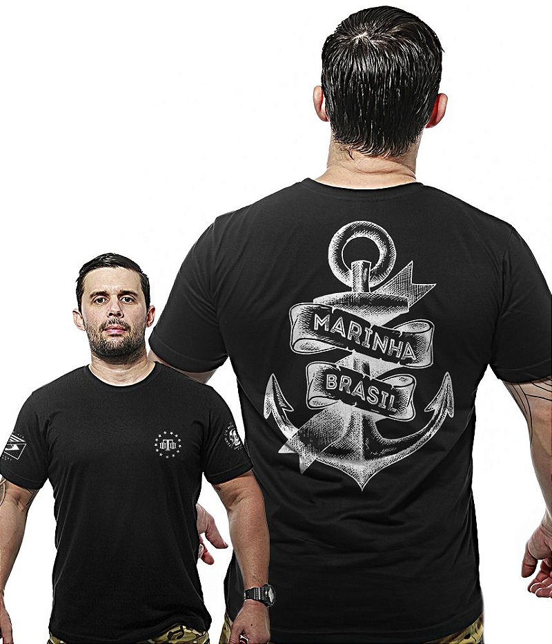 Camiseta Masculina Wide Back Marinha do Brasil Team Six Brasil