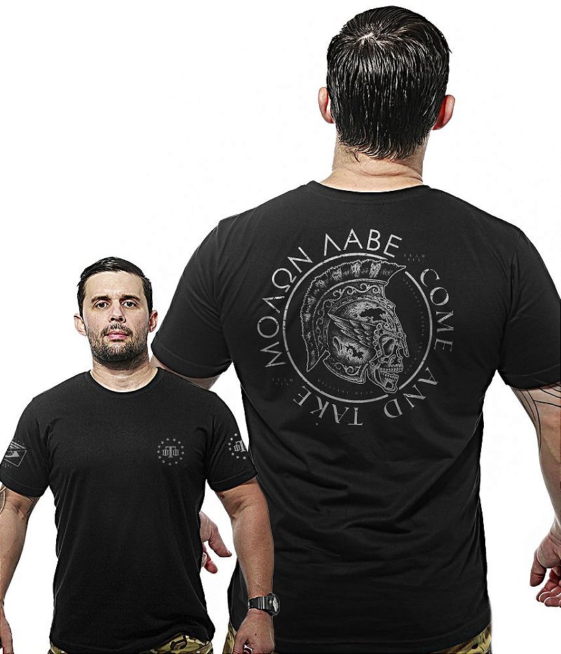Camiseta Masculina Wide Back Molon Labe Come And Take Team Six Brasil
