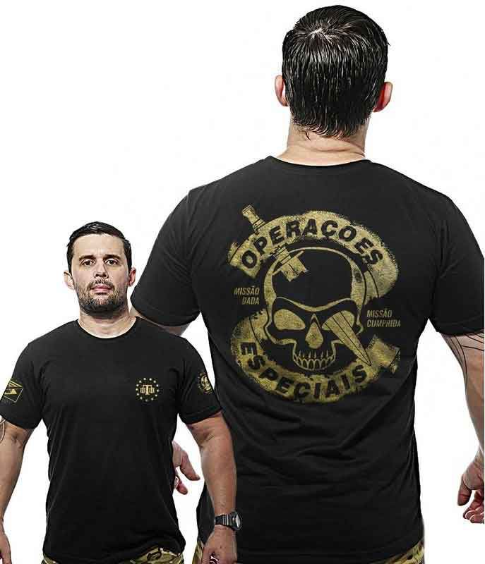Camiseta Masculina Wide Back Operações Especiais Team Six Brasil