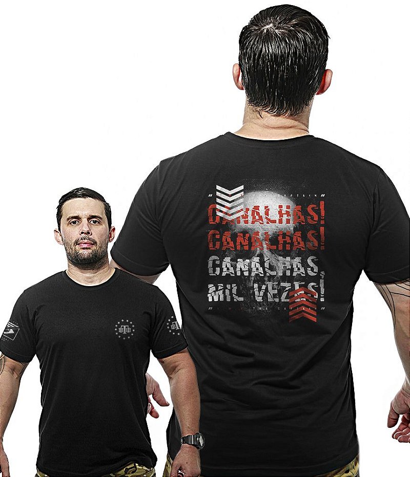 Camiseta Militar Wide Back Canalhas Canalhas