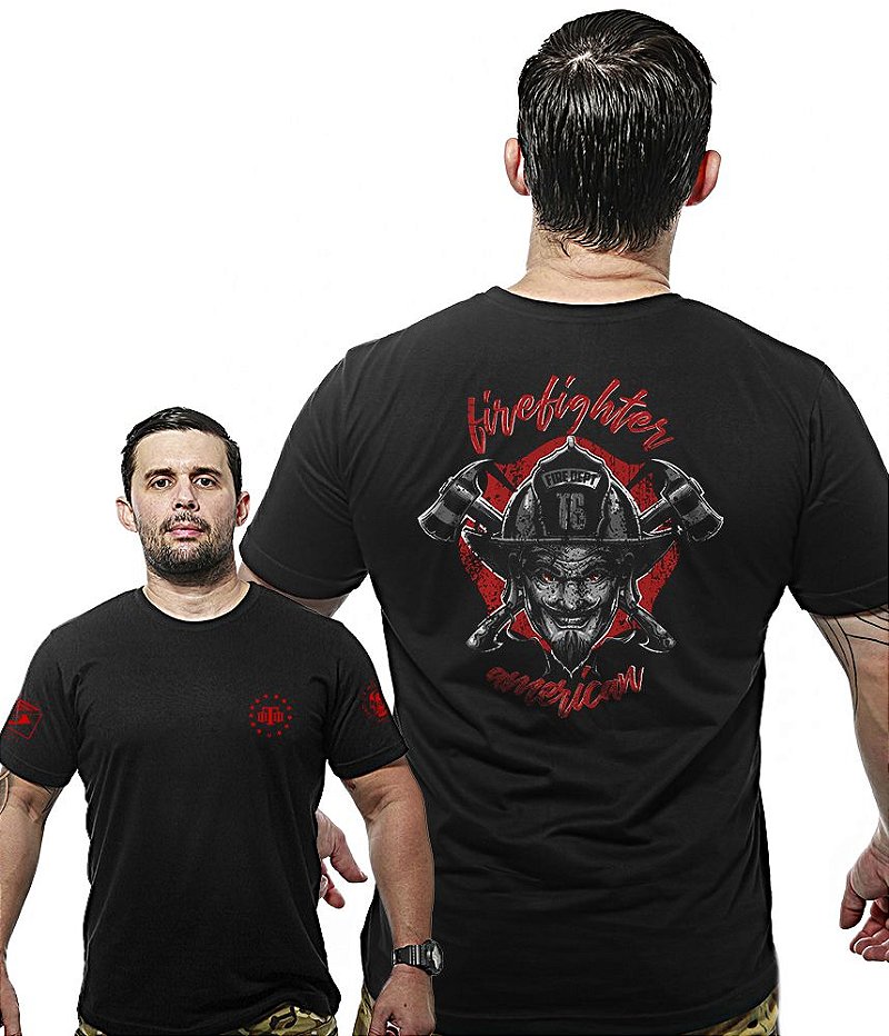 Camiseta Masculina Wide Back Firefigther Team Six Brasil