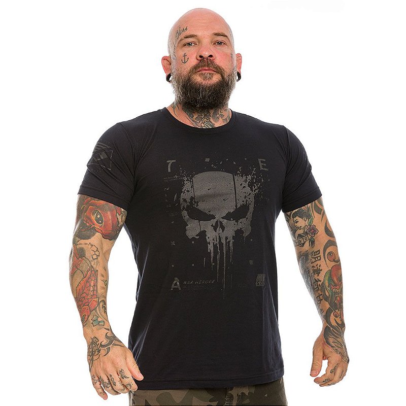 Camiseta Masculina Dark Line New Punisher Team Six