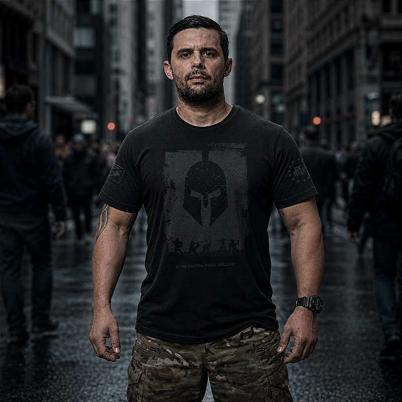 Camiseta Masculina Dark Line Si Vis Pacem Para Bellum Team Six