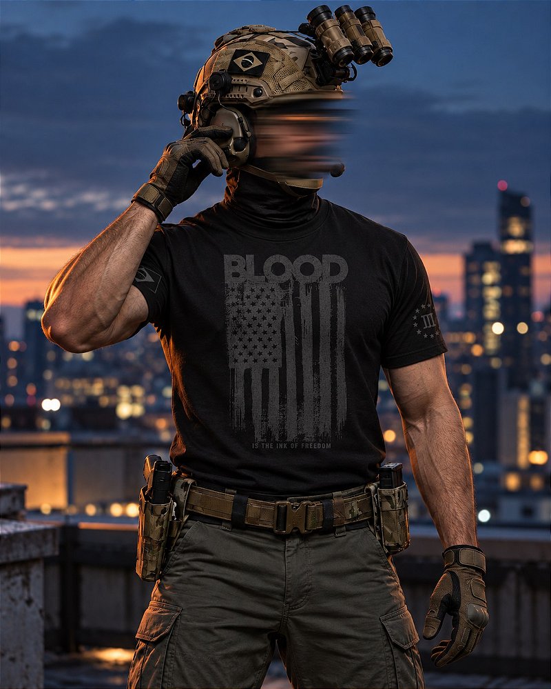 Camiseta Masculina Dark Line Blood Is The New Ink Team Six