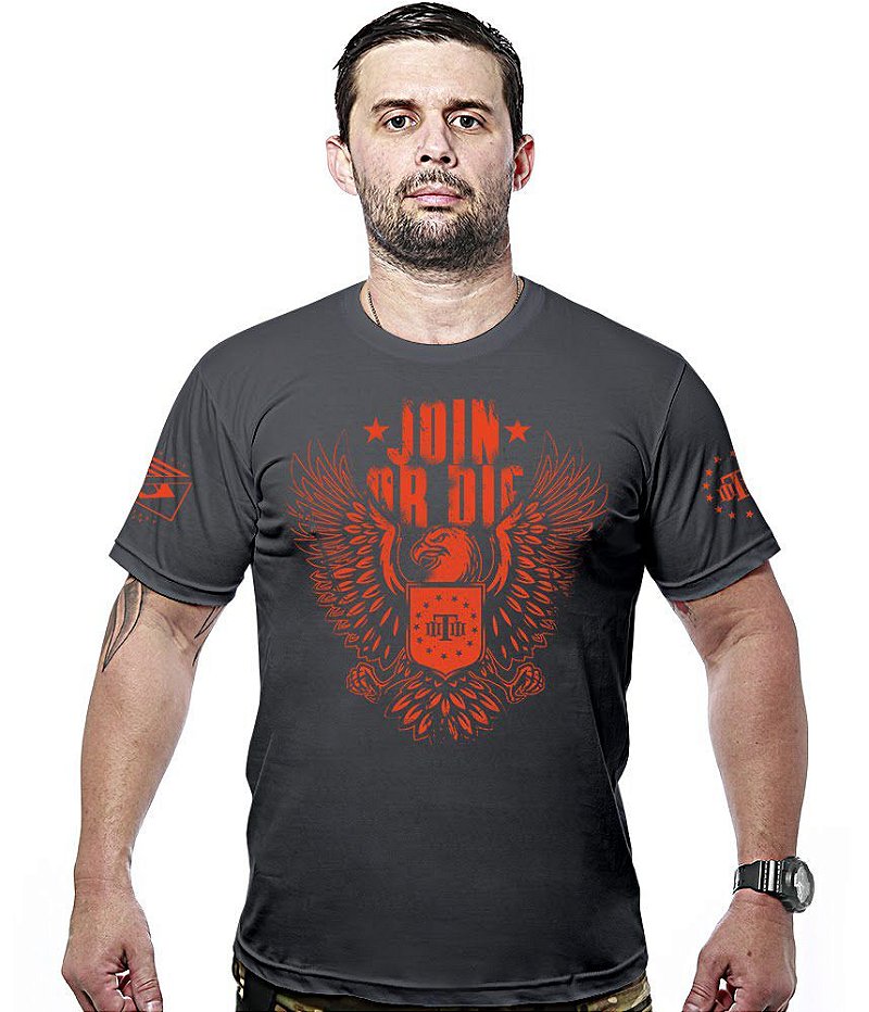 Camiseta Masculina Concept Line Join Or Die Team Six Brasil