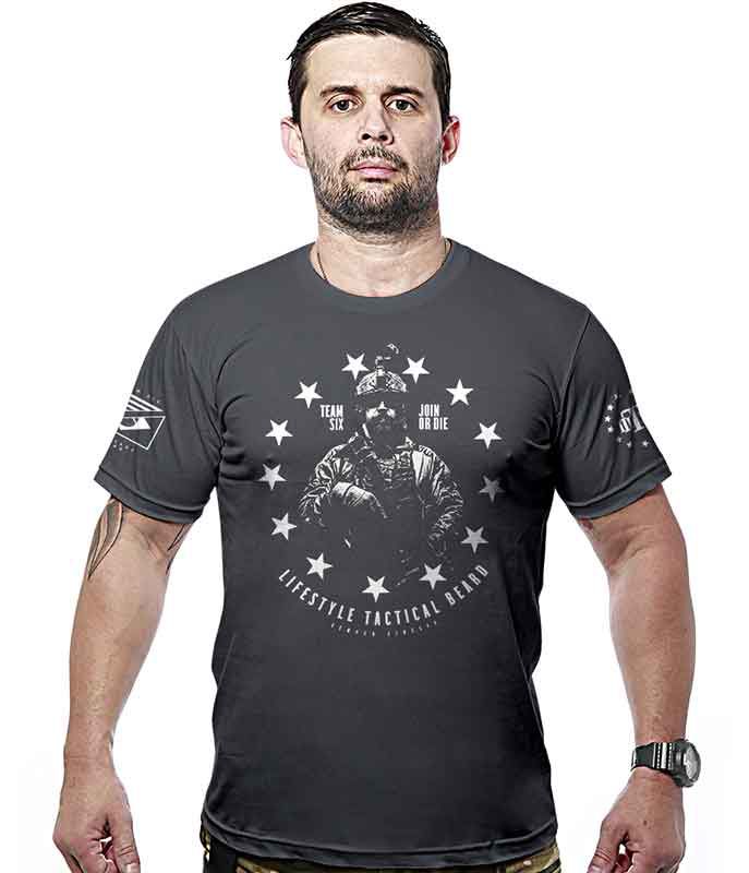 Camiseta Masculina Concept Line Lifestyle tactical beard Team Six Brasil