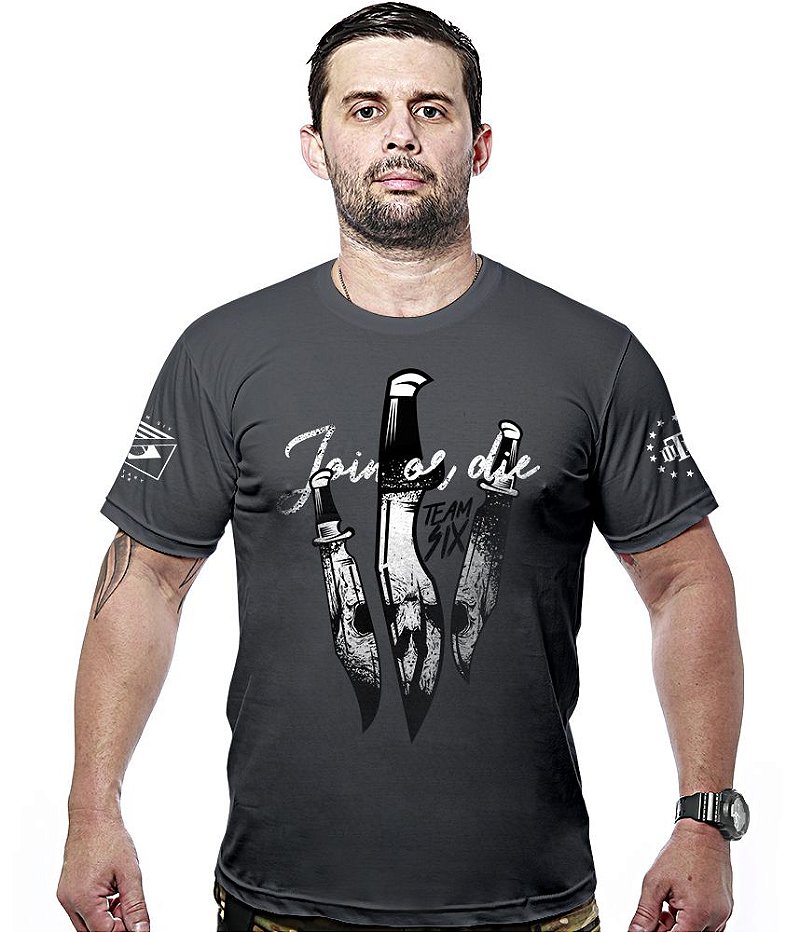 Kit 4 Camisetas Masculinas Concept Line Join Or Die Team Six