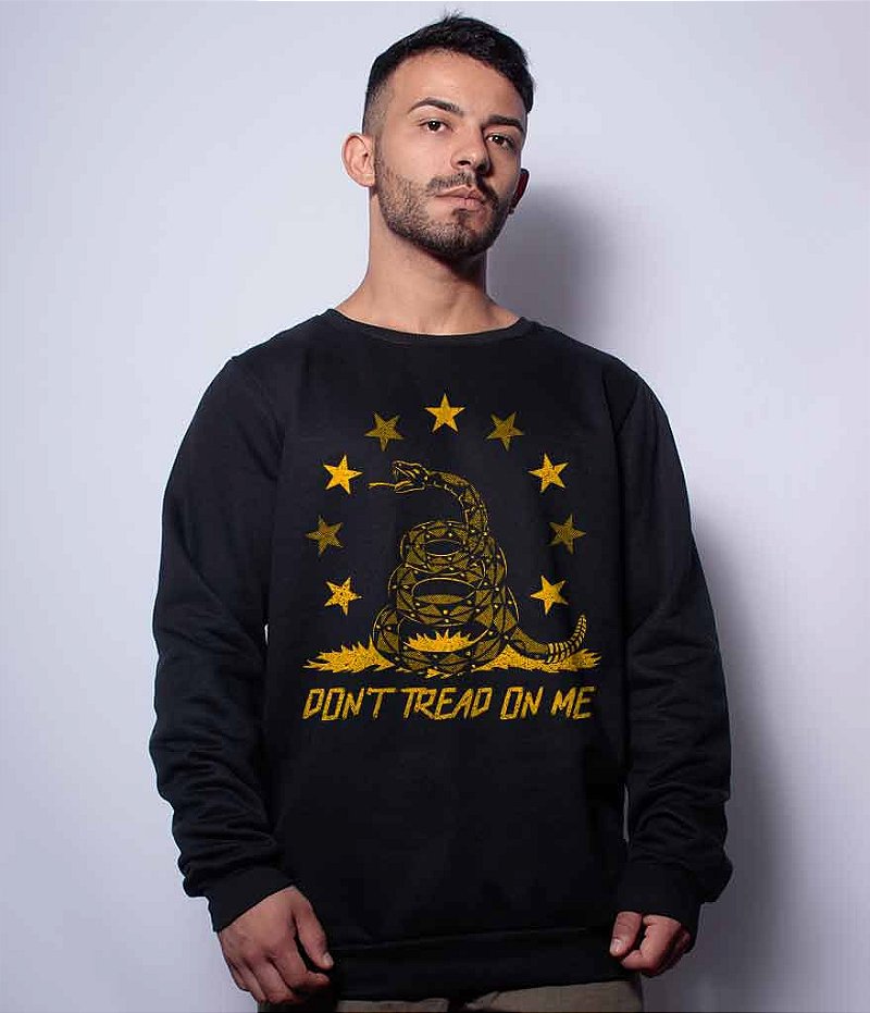 Casaco Básico de Moletom Don't Tread On Me Snake Team Six Brasil