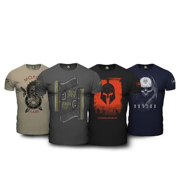 Kit 4 Camisetas Masculinas com Estampa Adsumus Team Six