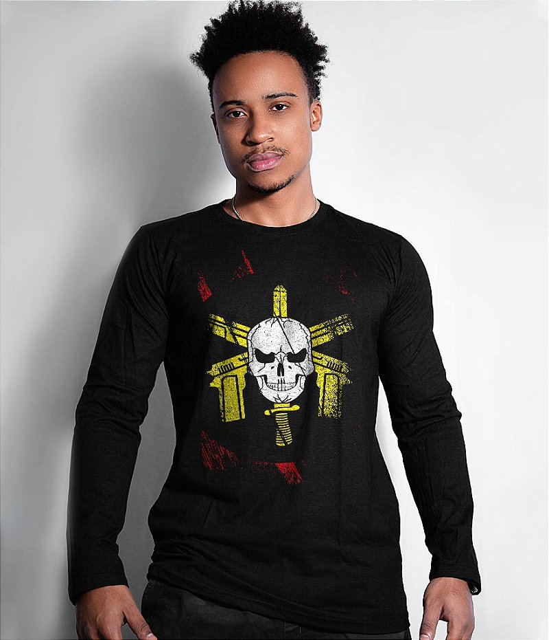 Camiseta Manga Longa Bope Masculina Team Six Brasil
