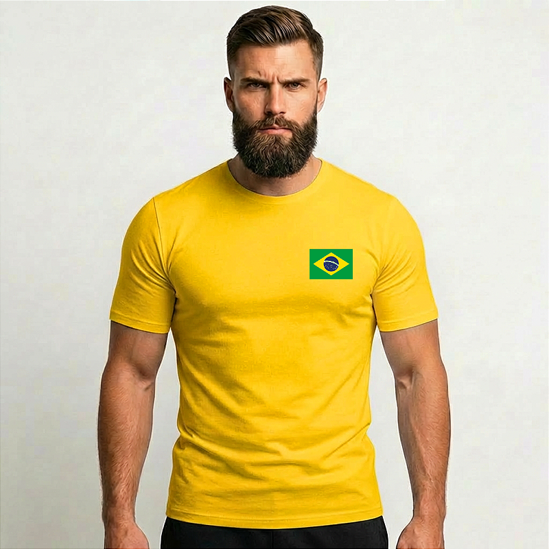 Camiseta Masculina Bandeira Brasil Team Six